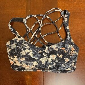 Lululemon Free to be Wild Bra (Size 4) Spring Bloom Multi Navy Floral Bra GUC